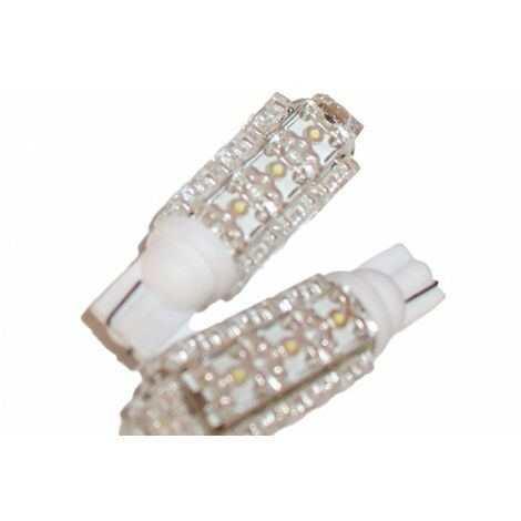 Coppia 2 Lampade Led T10 Con 13 Led F5 Flux Colore Bianco Freddo 6000K 12V 2W