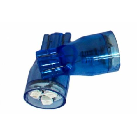Coppia 2 Lampade Led T10 Con 3 Smd 3528 Colore Blu Blue 12V 0,2W