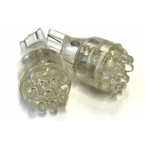 Coppia 2 Lampade Led T10 T15 Con 9 Led F3 Colore Blue Blu 12V 0,2W