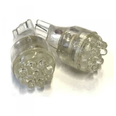 Coppia 2 Lampade Led T10 T15 Con 9 Led F3 Colore Giallo Yellow12V 0,2W