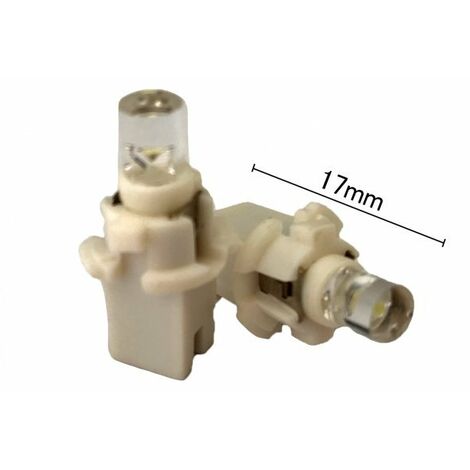 Coppia 2 Lampadine Led T5 Per Luce Cruscotto Con 1 Led F5 Piatto Colore Giallo 12V 0,2W
