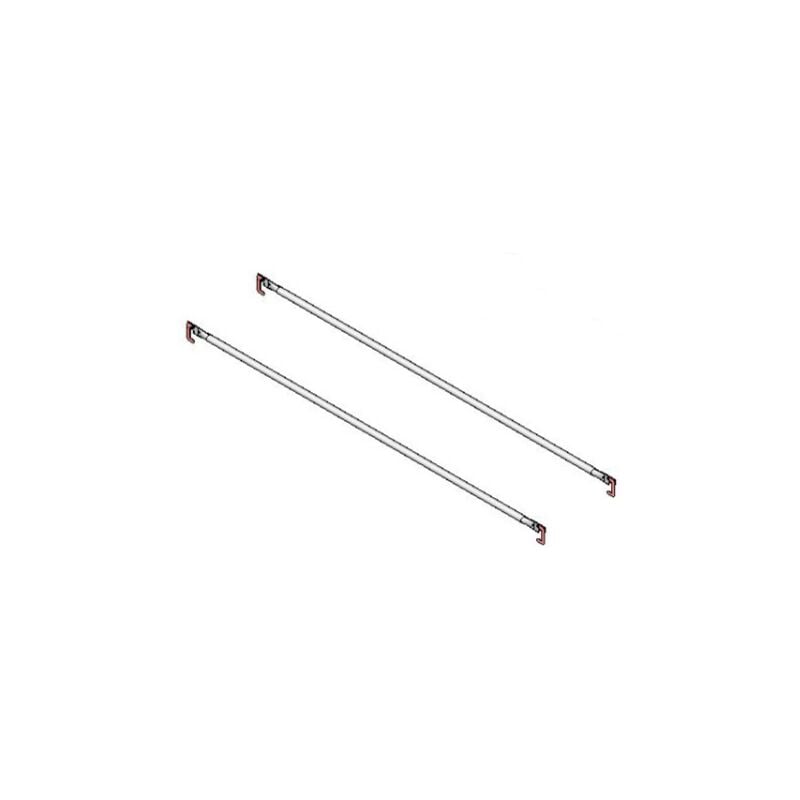 Paire de tiges de garde-corps pour e'chafaudage Grim uni en 1004 75 cm protection uniquement pour passages