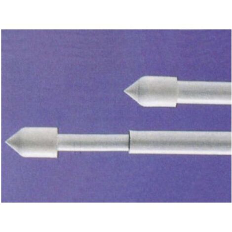Coppia Bacchette Stecche per tende con punta bianco 60 cm x 7 mm