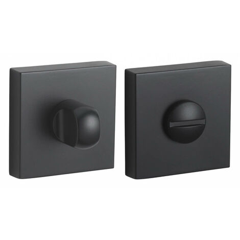 Coppia borchie, rosetta quadrata Monza 50X50 a pomolo nero satinato - FROSIO BORTOLO