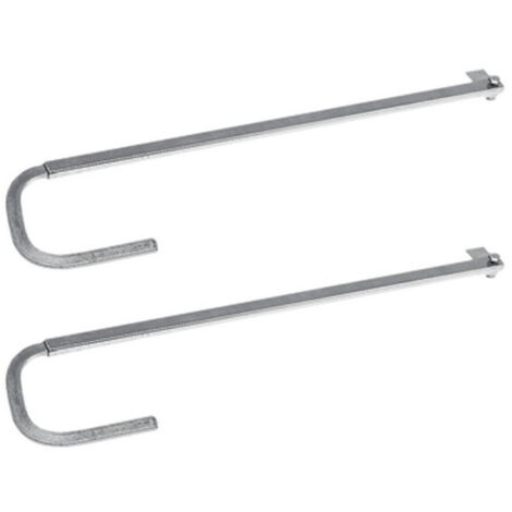 COPPIA BRACCI CURVI ZINCATI CON ACCESSORI DI FISSAGGIO BENINCA' AU2.C 9099057