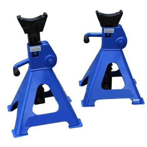 Coppia cavalletti 3 tonnellate ton t fuoristrada auto camion supporti cricchetto cric S3Tsa