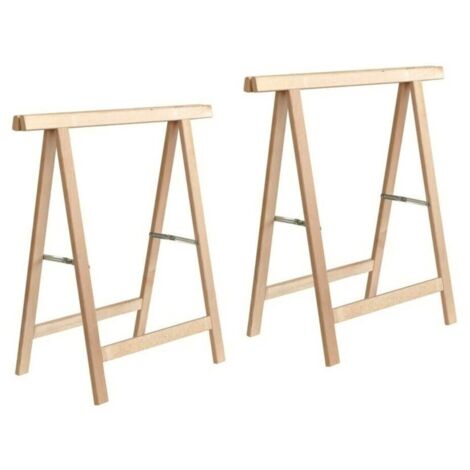 COPPIA CAVALLETTI PIEGHEVOLE PIEGHEVOLI CAVALLETTO IN LEGNO 75x75cm 579