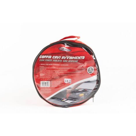 Coppia cavi batteria con pinze isolate in ABS 400AH
