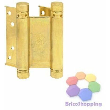 COPPIA CERNIERE BOMMER FAR WEST SALOON ORO BRONZO FERRO 75 100 125 mm - Colore: Ottonato - Taglia: 75