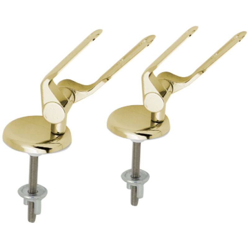 Coppia cerniere dorate supporti in lega non ferrosa ricambio universale per sedili copriwater in legno con cerniera regolabile