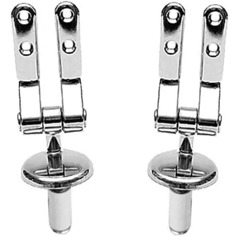 COPPIA CERNIERE IN OTTONE CROMATO 58 MM- INTER.15 MM   IDROBLOK SRL