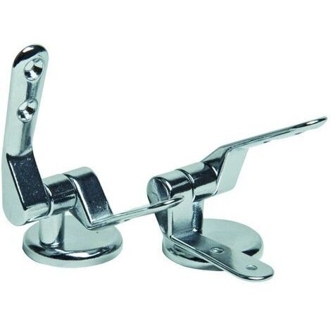 Coppia cerniere per copri water in ottone cromato inter.17 mm - zama