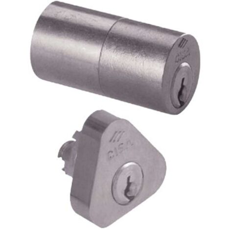 COPPIA CILINDRI ESTERNI 02139-12 HAND CISA - OTTONE NICHELATO CHIAVI 3  - 1 pezzo