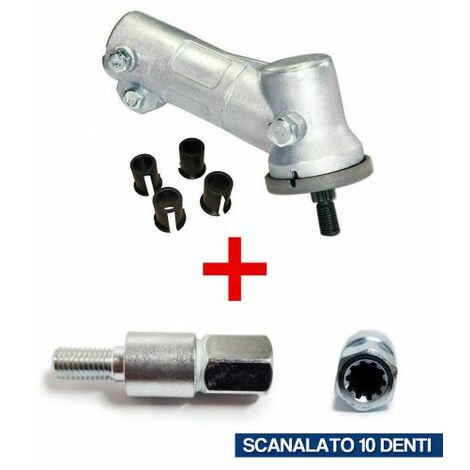 COPPIA CONICA UNIVERSALE PER DECESPUGLIATORE COMPLETA DI INSERTO PROFES 25108V SCANALATO 10 DENTI (23763)