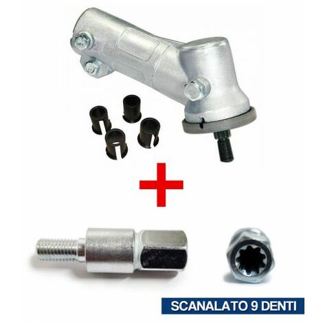COPPIA CONICA UNIVERSALE PER DECESPUGLIATORE COMPLETA DI INSERTO PROFES 25108V SCANALATO 9 DENTI (25256)