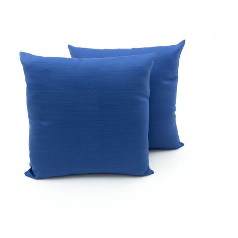 Coppia Cuscini Arredo Imbottiti Tessuto Ottoman In Tinta Unita Colore Bluette 60, misura40x40coloreBluette 60