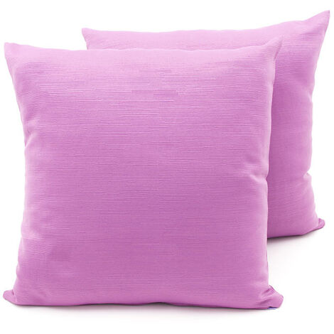 Coppia Cuscini Arredo Imbottiti Tessuto Ottoman In Tinta Unita Colore Glicine 42, misura40x40coloreGlicine 42