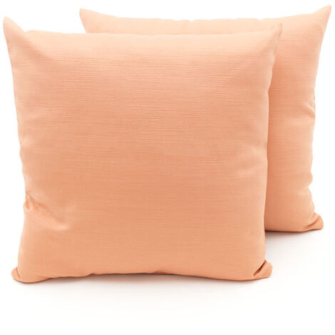 Coppia di cuscini per divano pallet in poliestere imbottito a righe bianche  e arancioni