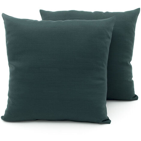 Coppia di cuscini per divano pallet in poliestere imbottito a righe bianche  e grigie
