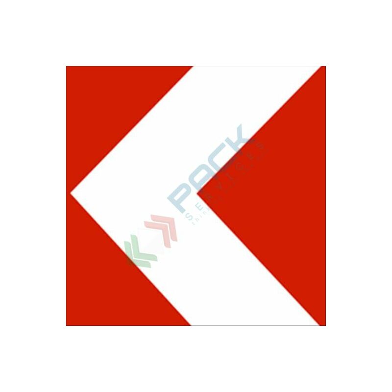 Image of Pack Services - Coppia adesivi catarifrangenti 20 x 20 cm - Bianco + Rosso