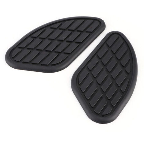 Coppia di adesivi universali vintage per ginocchiere da moto, colore nero, per serbatoio carburante.
