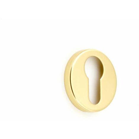 Coppia di Bocchette Yale per porte in Ottone lucido