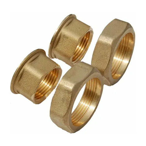 Coppia Di Bocchettoni Per Circolatore Da 2" X 1" 1/4 In Ottone Giallo
