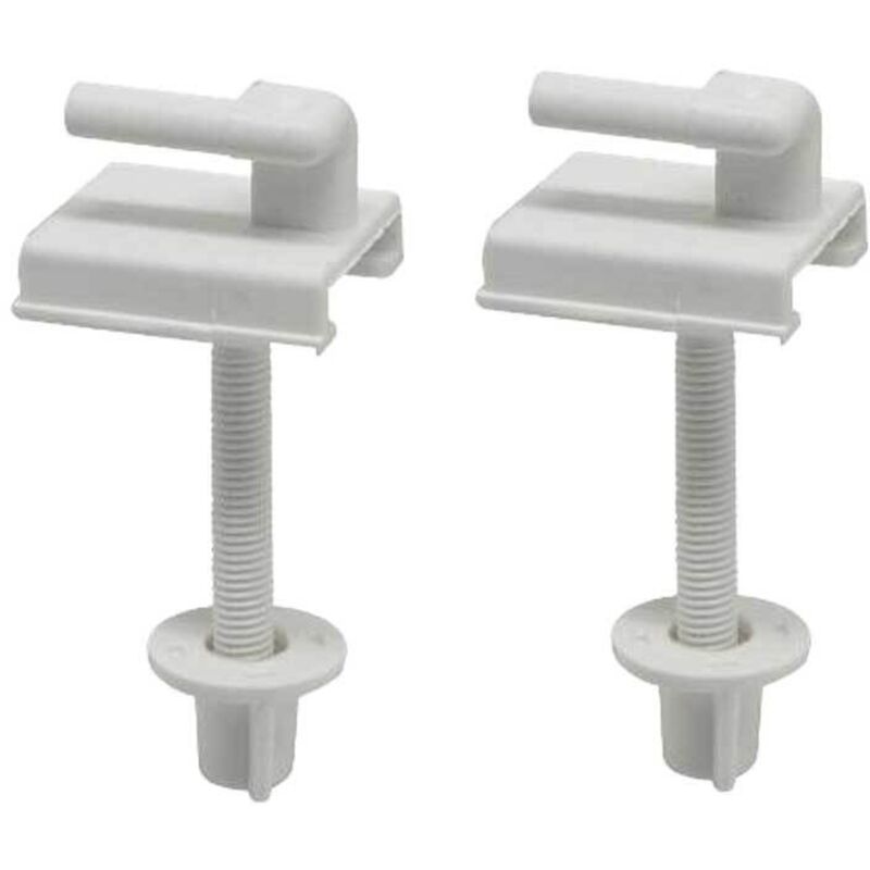 COPPIA DI CERNIERE IN PVC PER SEDILI IN ABS Bianco