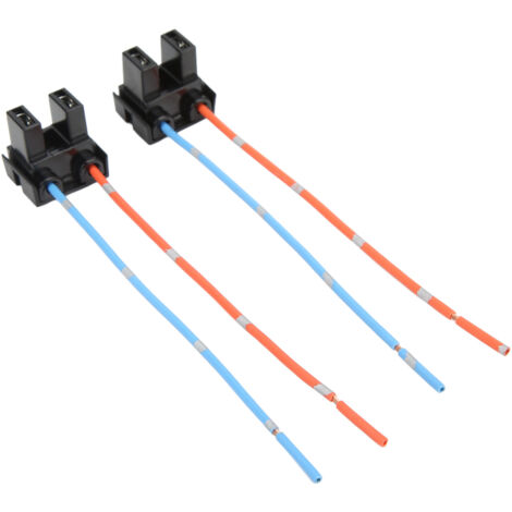 Coppia di connettori per la riparazione di lampadine H7 per fari, cablaggio in filo di rame rosso, resistente al calore