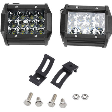 Coppia di fari da lavoro a LED universali da 4 pollici, a 4 file, da 36 W, per auto, camion, ecc.