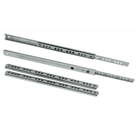 COPPIA DI GIUDE PER CASSETTI IN METALLOA SFERA SCORREVOLE 250MM - COLORE ARGENTO