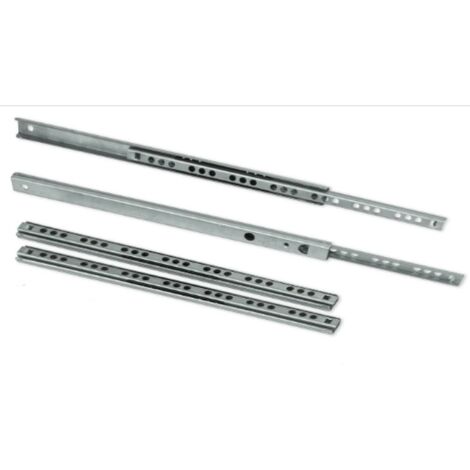 COPPIA DI GIUDE PER CASSETTI IN METALLOA SFERA SCORREVOLE 250MM - COLORE ARGENTO