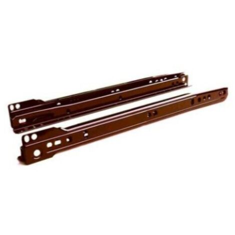 COPPIA DI GIUDE PER CASSETTI IN METALLOAD ESTRAZIONE SEMPLICE 350MM - COLORE MARRONE