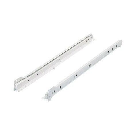 Coppia di guide a rulli FR402 HETTICH - L.250 mm - Portata 25 kg - Bianco - 106161101