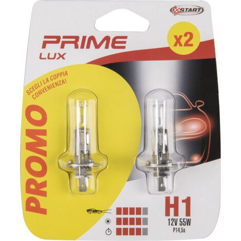 Coppia di lampadine Alogena H1 12V 55W P14,5s per luci auto