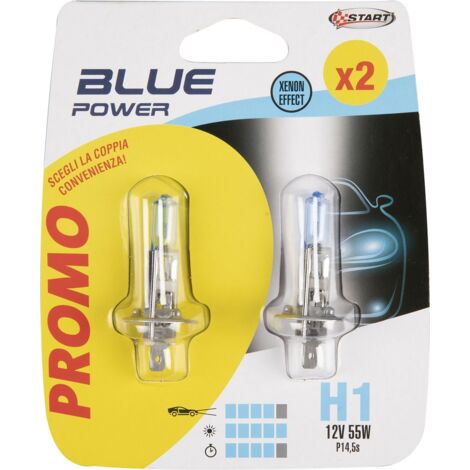 Coppia di lampadine Alogena H1 Blue Power 12V 55W P14,5s
