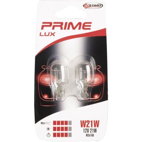 Coppia di lampadine auto alogene in vetro W21W 12V  21W W3X16d