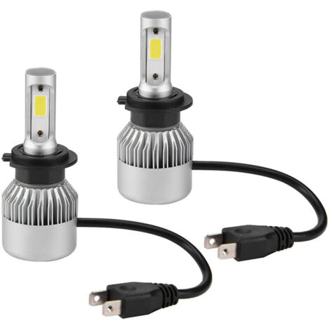 Coppia di lampadine LED H7 36W 8000LM per fari auto, abbaglianti/anabbaglianti 6000K (argento),