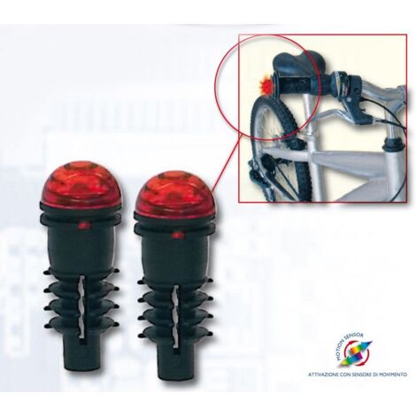 Coppia di luci a LED per manopole e manubrio bici