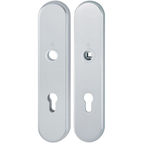 Coppia di lunghe placche F1 in alluminio color argento F1 PZ 72mm