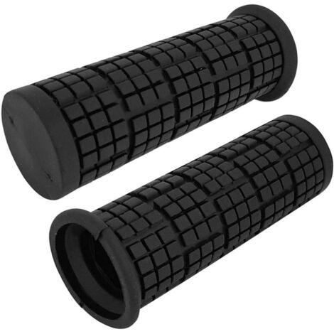 Coppia di maniglie antiscivolo per bicicletta, diametro 22 mm, lunghezza 110 mm, universali per molteplici applicazioni: carriola, carrello a mano, nere.