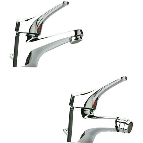 Coppia di Miscelatori - Paini - Bidet + Lavabo - Ottone Cromato