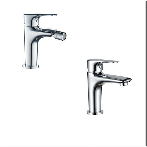 Coppia di Miscelatori per Bidet + Lavabo BETA - Finitura Cromata