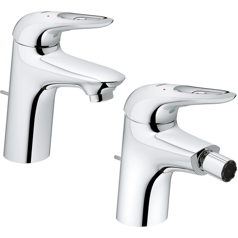 Rubinetti Per Bagno Grohe.Coppia Di Miscelatori Per Lavabo E Bidet Con Scarico Serie Eurostyle New Di Grohe Estyle12