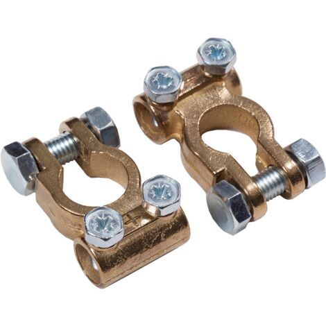 Coppia di morsetti per batterie 25 mm  universale per auto canotto