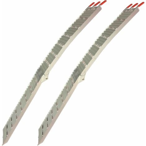 Coppia di pedane da carico curve 225 cm pieghevoli in allumino max 400 kg