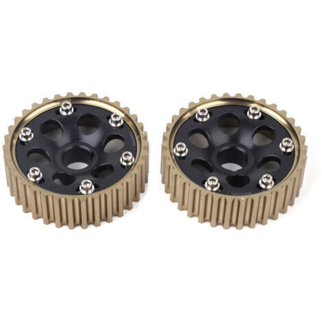 Coppia di pignoni albero a camme in alluminio da competizione per motore Honda Integra Civic B16A/B16B/B18C, neri