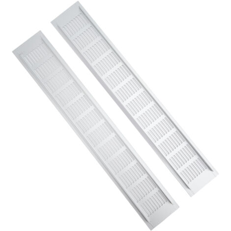 Coppia di prese d'aria rettangolari 80x500mm - Lega di alluminio, per scafo di barca