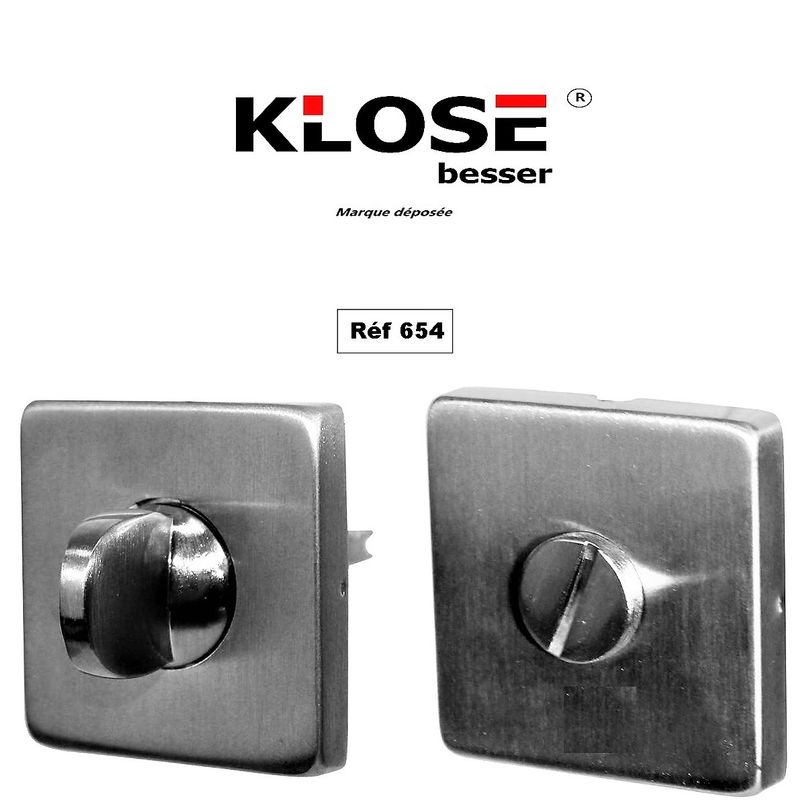 Image of Klose Besser - Coppia di Rosette Quadrate - Con Nottolino senza Indicatore - in Acciaio inox 304