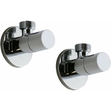 SPHERA DOCCE E ACCESSORI Coppia di rubinetti cromo per collegamento miscelatori modello tondo Sphera Cromo